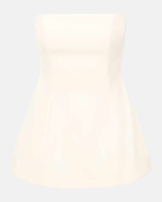 Silvia Strapless Peplum Top